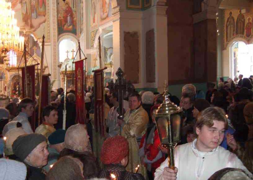 Праздник Крещения Господня в Свято-Никольском соборе Русской Православной Церкви в Алматы