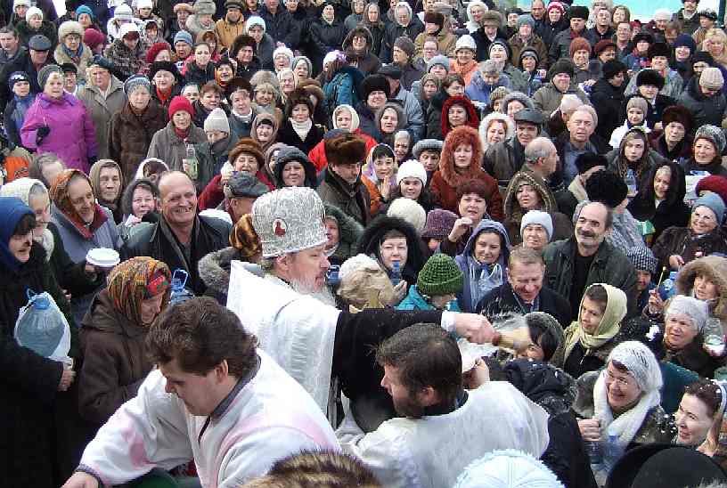 Праздник Крещения Господня в Свято-Никольском соборе Русской Православной Церкви в Алматы